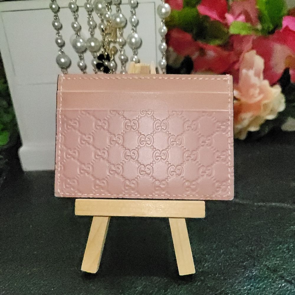 GUCCI Microguccissima Card Holder Soft Pink IN NEW CONDITION - Picture 12 of 13